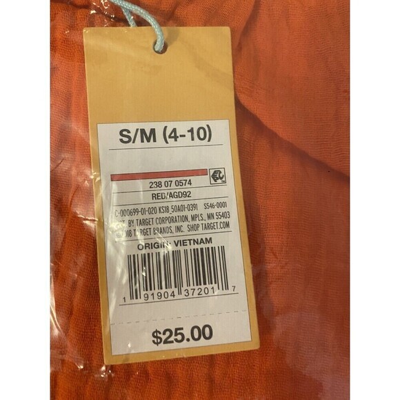 Kona Sol - Women's Midi Cover up Dress - red Orange SIZE S-M (4-10) - Picture 8 of 9